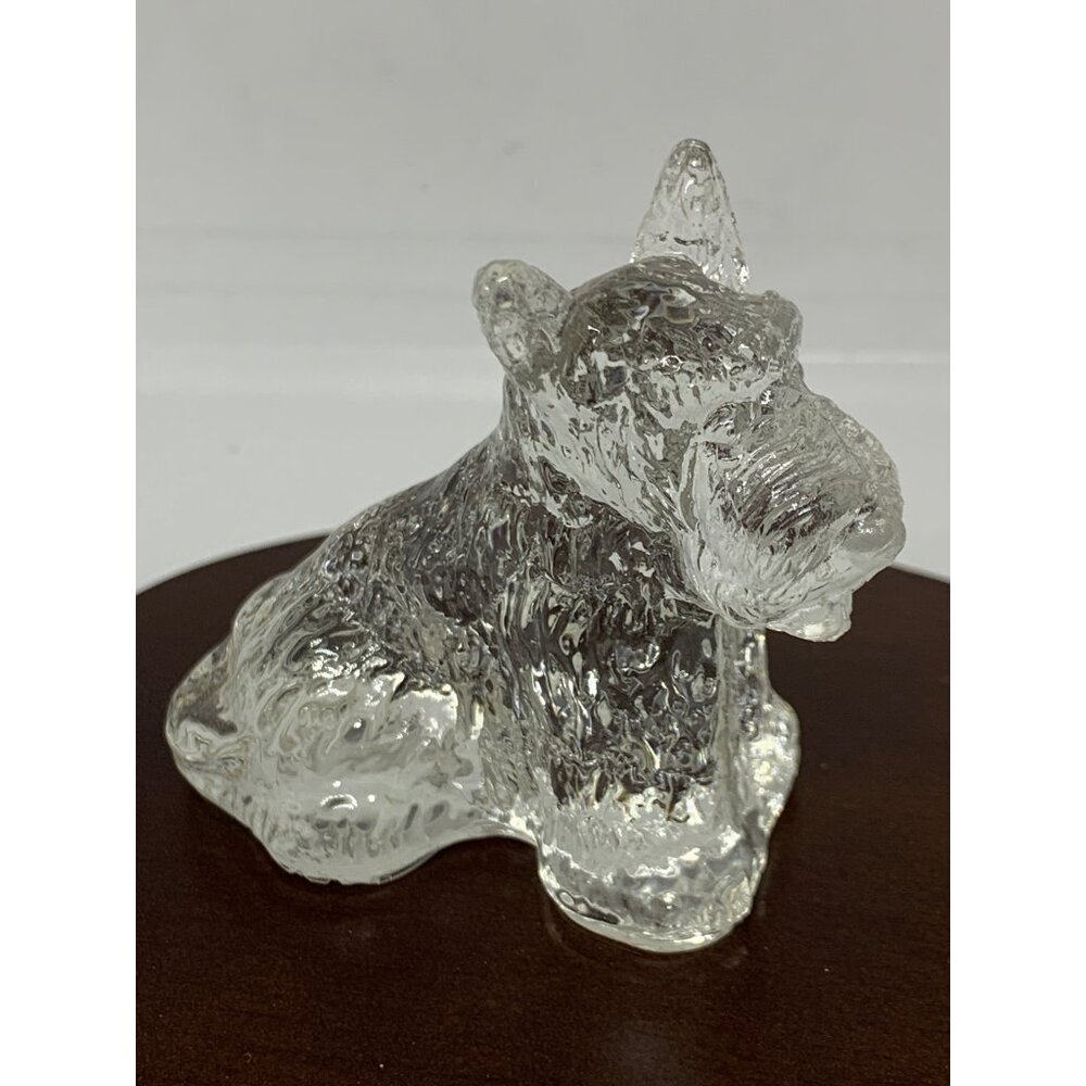 Vtg Boyd Glass Clear Scottie Dog 2"